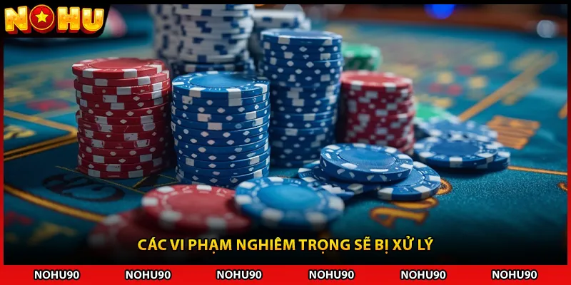 Các vi phạm nghiêm trọng sẽ bị xử lý